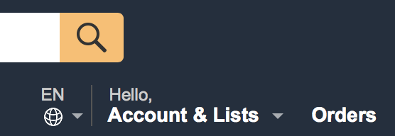 Click Account and Lists or Your Account from the dropdown